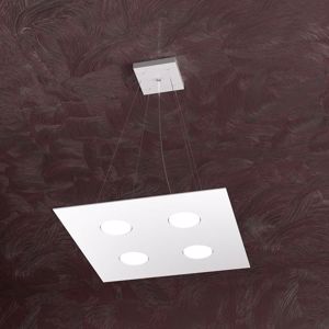 Lampadario bianco quadrato per cucina lampadine led top light area