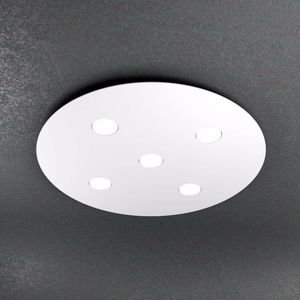 Plafoniera led moderna bianca rotonda per soggiorno salotto toplight cloud