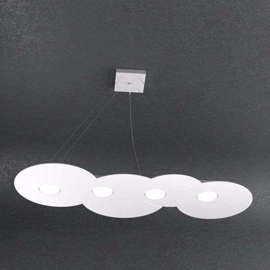 Lampadario design led moderno bianco per soggiorno toplight cloud