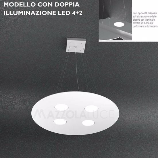 Toplight cloud lampadari cucina moderna bianco led doppia illuminazione