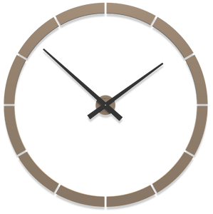 Callea design giotto orologio da parete adesivo moderno 100cm legno colore caffelatte
