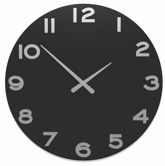 Callea design orologio da parete moderno rotondo legno colore nero