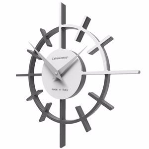 Callea design crosshair orologio da parete moderno legno grigio quarzo