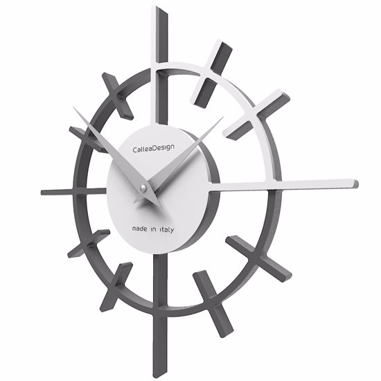 Crosshair orologio da parete moderno legno grigio quarzo
