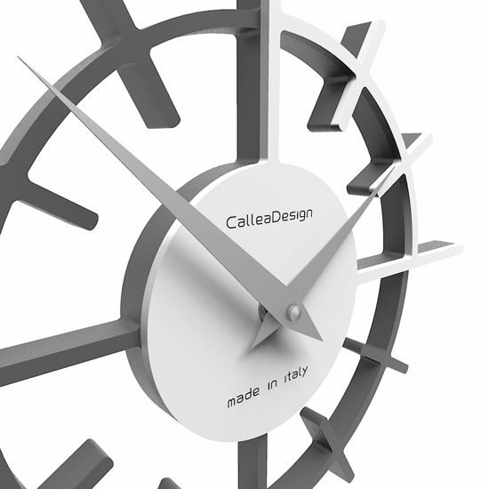 Callea design crosshair orologio da parete moderno legno grigio quarzo