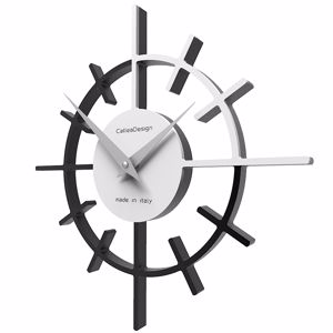 Callea design crosshair orologio legno nero grigio da parete moderno