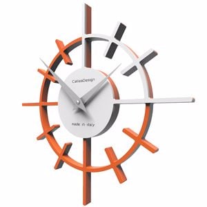 Crosshair orologio da parete moderno legno colore arancione