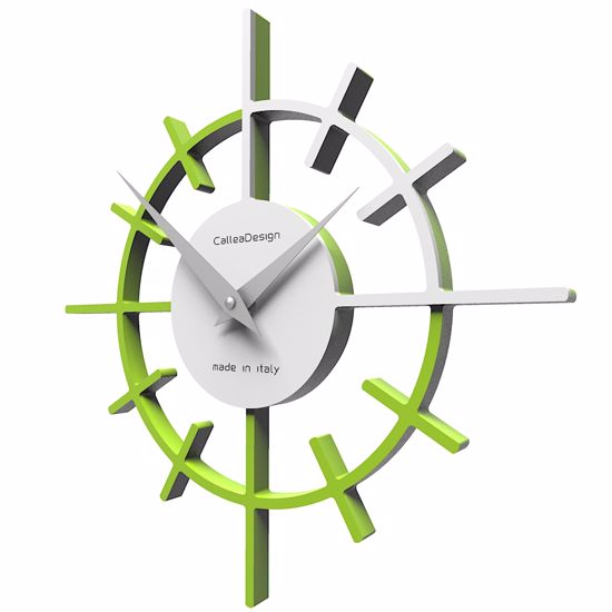 Orologio design da parete legno colore mela verde