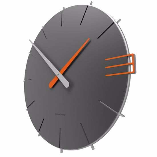 Mike orologio da parete moderno legno colore grigio quarzo