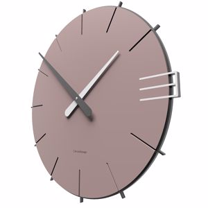Callea design mike orologio da parete moderno legno colore prugna