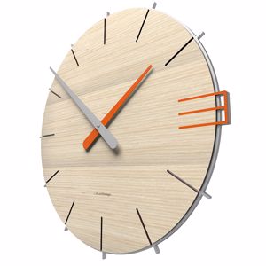 Callea design mike orologio da parete moderno legno colore rovere decape