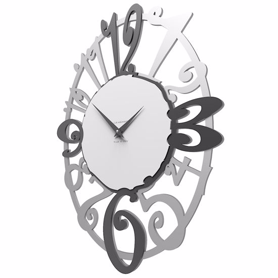 Callea design michelle orologio moderno da parete legno grigio quarzo