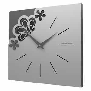 Callea design merletto orologio quadrato moderno da parete legno colore alluminio