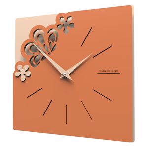 Callea design merletto orologio da parete legno colore terracotta