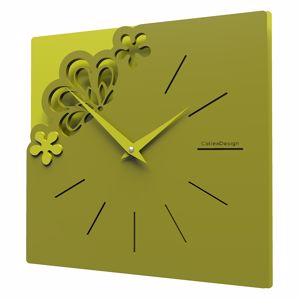 Callea design merletto orologio da parete moderno legno colore verde oliva
