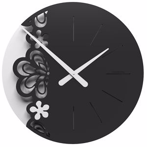 Callea design big merletto orologio da parete moderno legno nero