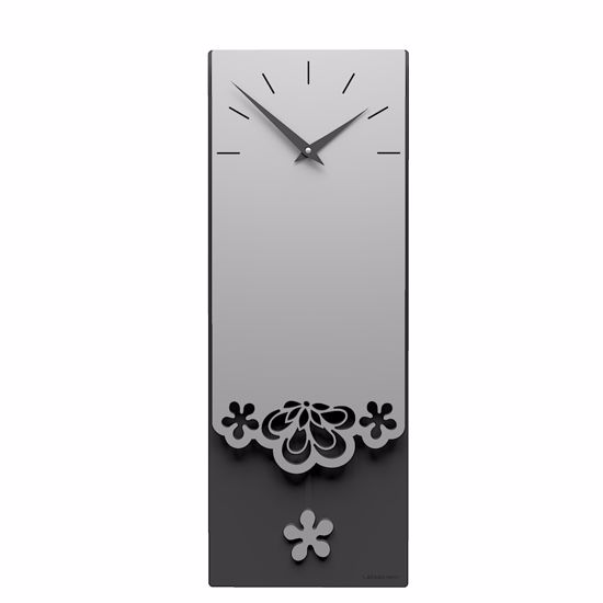 Merletto orologio a pendolo moderno da parete legno colore alluminio