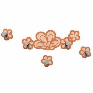Appendiabiti callea design merletto da parete moderno legno colore terracotta
