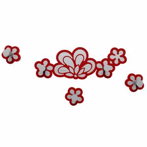 Appendiabiti da parete moderno merletto legno colore rubino grigio