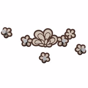 Callea design merletto appendiabiti da parete moderno legno cioccolato