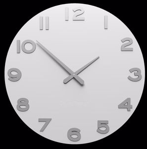 Callea design orologio rotondo da parete moderno legno bianco grigio