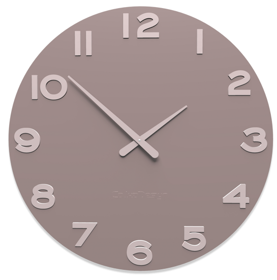 Callea design orologio da parete moderno legno colore grigio prugna