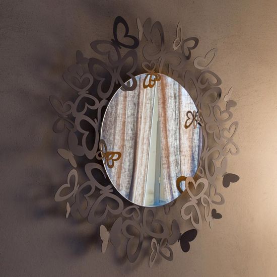 Specchio da parete moderno farfalle fango