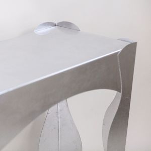 Consolle foglia argento design contemporaneo
