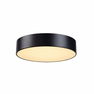 Plafoniera led 31w 3000k dimmerabile moderna 38cm nero rotonda