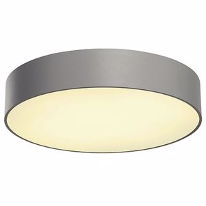 Plafoniera  rotonda led 31w 3000k dimmerabile 38cm grigio argento