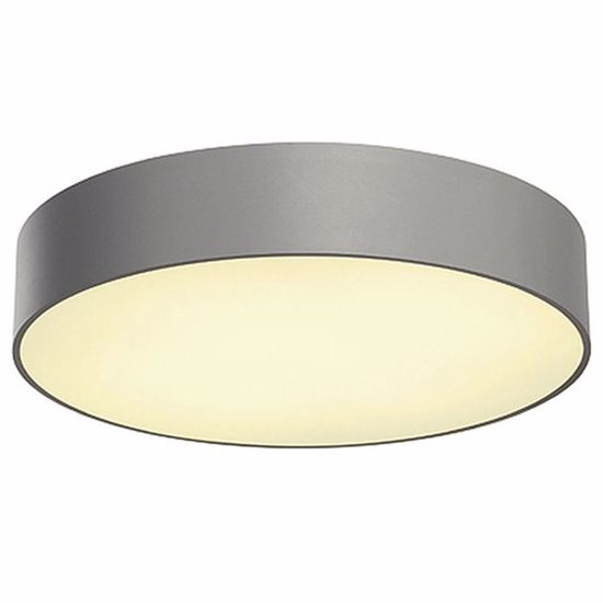 Plafoniera moderna rotonda led 31w 3000k dimmerabile 38cm grigio argento