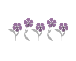 Appendiabiti moderno da parete design fiori legno colore viola grigio