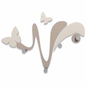 Appendiabiti da parete moderno farfalle tortora callea design butterfly