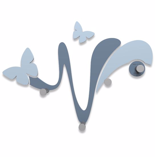 Appendiabiti da parete butterfly legno colore carta da zucchero callea design