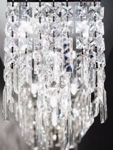 Affralux frangia plafoniera 30cm contemporanea cristalli trasparenti