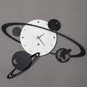 Orologio da parete moderno sistema solare bianco nero