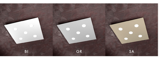Plafoniera moderna per cucina grigio top light area