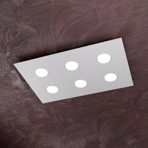 Plafoniera per cucina grigio moderna rettangolare