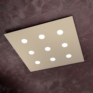 Grande plafoniera led sabbia 9 luci ultra sottile toplight