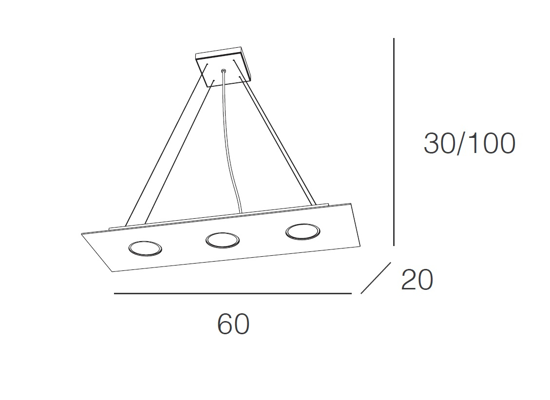 Lampadario per cucina moderna bianco led top light area