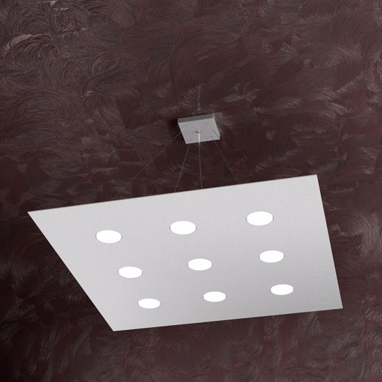 Lampadari moderni a led a nove luci grigio per salotto toplight area