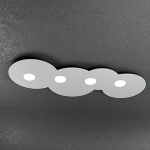 Top light cloud plafoniera led 4 luci lineare in metallo sottile grigio