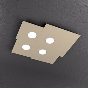 Plafoniera led  per cucina  colore sabbia tortora top light plate