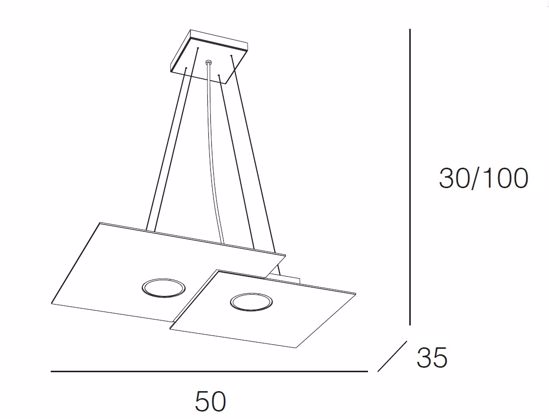 Lampadario per cucina gx53 led grigio toplight plate