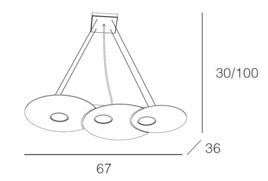 Lampadario cucina bianco 3 luci led intercambiabili toplight cloud