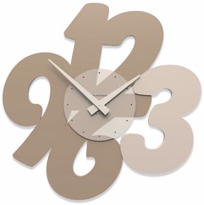 Callea design trasparenze orologio moderno da parete legno caffelatte