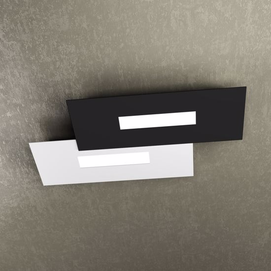Wally toplight plafoniera led per cucina bianco nero design moderno