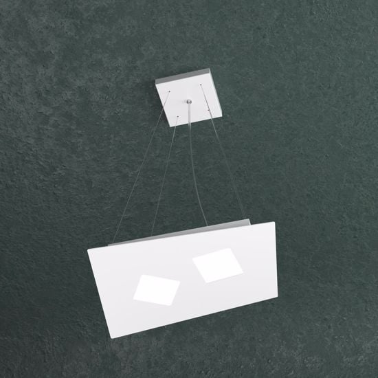 Toplight note lampadario led 2 luci bianco design per cucina moderna