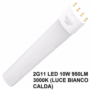Life lampadina led 2g11 10w 950lm 3000k luce bianco calda cod. 39.940410c