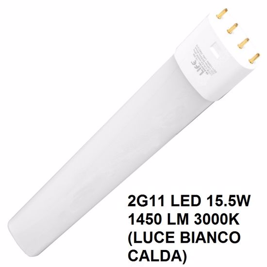 Life lampada led 2g11 15,5w 1450 lumen 3000k luce bianco calda cod. 39.940416c